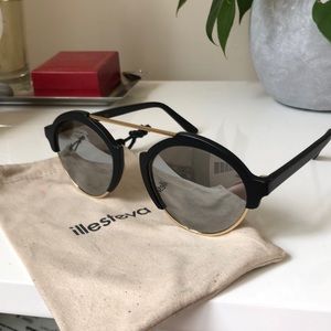 Illesteva Milan Black Sunglasses